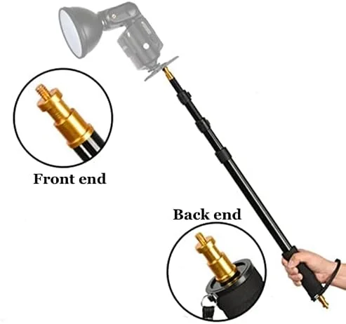 میله تلسکوپی دستی eWINNER برای عکاسی با فلاش، 21-63/55-160 سانتی‌متر، به همراه کیف حمل، میله بوم نور قابل حمل با رزوه نری 1/4 اینچی برای فلاش Witstro AD180 AD360 AD200pro AD200pro II