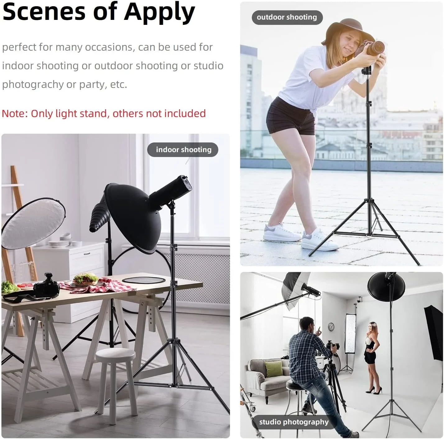 پایه سه پایه نورپردازی عکاسی ایوینر 200 سانتیمتری، قابل تنظیم، مقاوم، تاشو، پایه زمینی برای رفلکتورها/ سافت باکسها/ نورها/ چترها/ فلاشها/ استودیوی عکس و فیلم/ پس زمینه (1 عدد) پایه سه پایه نورپردازی عکاسی ایوینر 200 سانتیمتری، قابل تنظیم، مقاوم، تاشو، پایه زمینی برای رفلکتورها/ سافت باکسها/ نورها/ چترها/ فلاشها/ استودیوی عکس و فیلم/ پس زمینه (1 عدد)