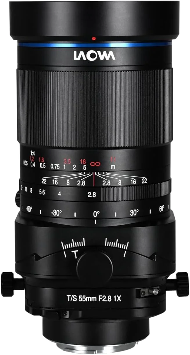لنز ماکرو تیلت-شیفت 55 میلی‌متری Laowa با دیافراگم f/2.8 و بزرگنمایی 1X برای دوربین‌های Sony FE Mount