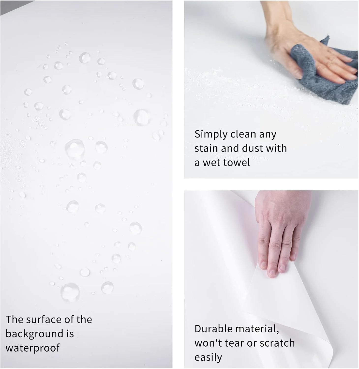 پس زمینه عکاسی سفید Selens با ابعاد 40x66 سانتی متر، مات و صاف، جنس PVC، مناسب برای عکاسی از محصولات کوچک پس زمینه عکاسی سفید Selens با ابعاد 40x66 سانتی متر، مات و صاف، جنس PVC، مناسب برای عکاسی از محصولات کوچک