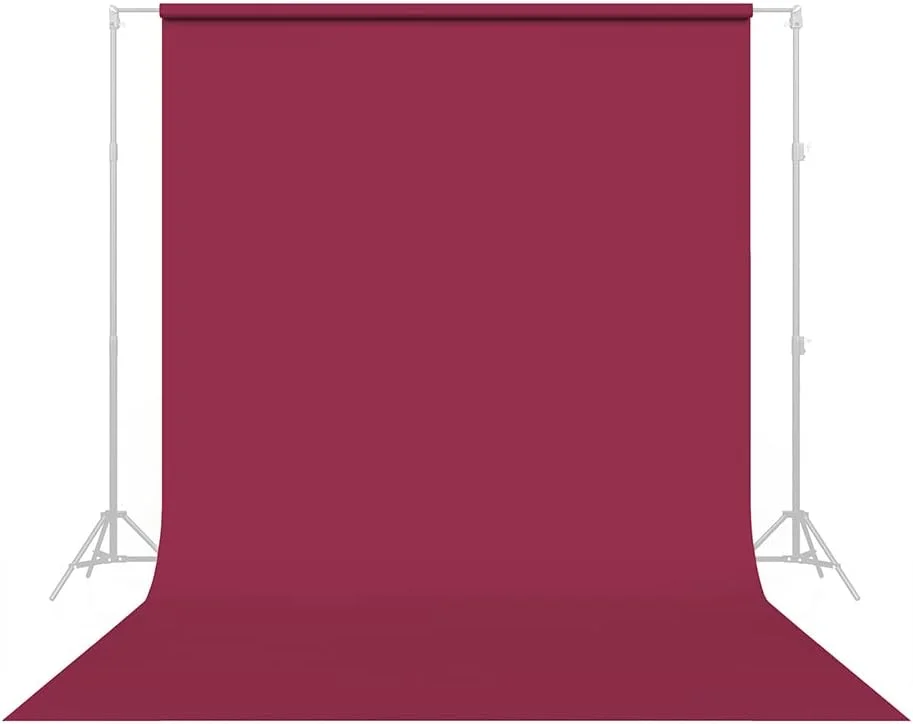 پس زمینه عکاسی کاغذی بدون درز - رنگ شماره 6 قرمز سیر، اندازه 272 سانتی متر عرض در 11 متر طول، پس زمینه برای ویدیوهای یوتیوب، استریم، مصاحبه ها و پرتره ها - ساخت ایالات متحده آمریکا