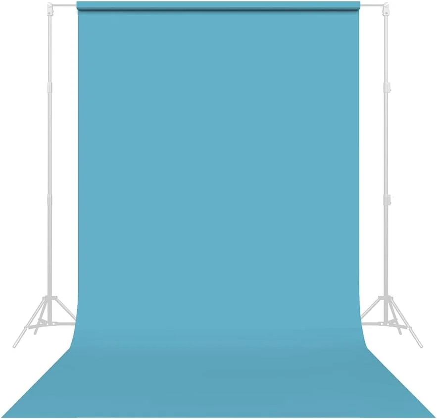 پس زمینه عکاسی کاغذی بدون درز - #75 آبی واقعی (218 سانتی متر x 11 متر) ساخت ایالات متحده آمریکا