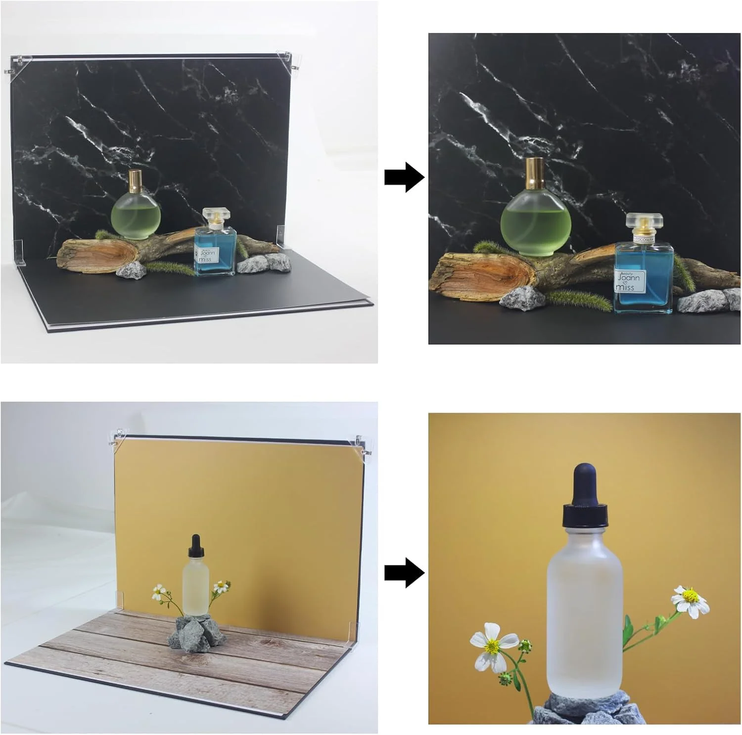 تخته پس زمینه عکاسی، پس زمینه عکاسی محصول، کیت پس زمینه غذا رومیزی 8 عددی با 16 الگو، مناسب برای غذا، جواهرات، لوازم آرایشی و سایر اقلام کوچک. (سایز کوچک 42x30 سانتی متر) تخته پس زمینه عکاسی، پس زمینه عکاسی محصول، کیت پس زمینه غذا رومیزی 8 عددی با 16 الگو، مناسب برای غذا، جواهرات، لوازم آرایشی و سایر اقلام کوچک. (سایز کوچک 42x30 سانتی متر)