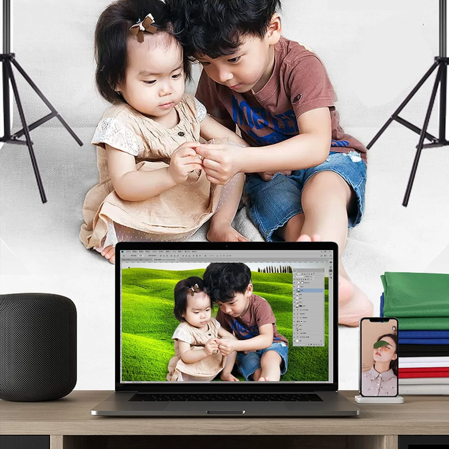 پارچه پس زمینه عکاسی غیر بافته پادوم 2x3 متر (سفید)