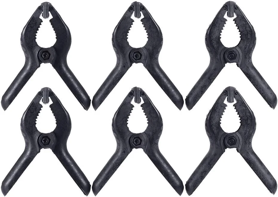 گیره های پلاستیکی محکم برای تجهیزات استودیوی عکاسی، استفاده جهانی، نگهدارنده پس زمینه کاغذ عکس، 6 عددی