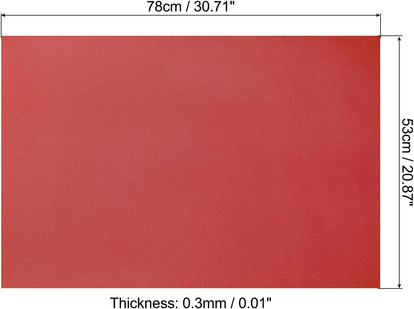 پس زمینه عکاسی بدون درز 78x53 سانتی متری، پس زمینه کاغذی مات بدون انعکاس برای استودیوی عکس، صورتی روشن (رنگ: قرمز، سایز: تک سایز)