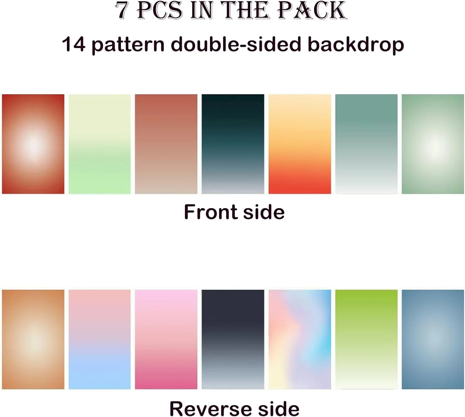 ۷ عدد کاغذ پس زمینه عکاسی تدریجی سه بعدی با ۱۴ طرح به همراه پایه، 87x57 سانتی متر، پس زمینه دو طرفه رومیزی برای عکاسی از غذا، جواهرات، لوازم آرایشی و میکاپ ۷ عدد کاغذ پس زمینه عکاسی تدریجی سه بعدی با ۱۴ طرح به همراه پایه، 87x57 سانتی متر، پس زمینه دو طرفه رومیزی برای عکاسی از غذا، جواهرات، لوازم آرایشی و میکاپ