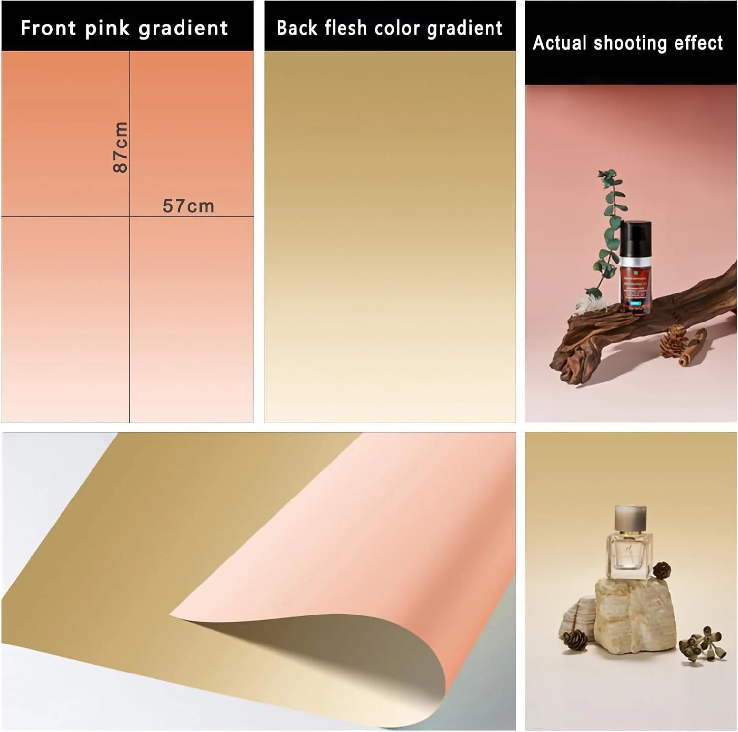 ۷ عدد کاغذ پس زمینه عکاسی تدریجی سه بعدی با ۱۴ طرح به همراه پایه، 87x57 سانتی متر، پس زمینه دو طرفه رومیزی برای عکاسی از غذا، جواهرات، لوازم آرایشی و میکاپ ۷ عدد کاغذ پس زمینه عکاسی تدریجی سه بعدی با ۱۴ طرح به همراه پایه، 87x57 سانتی متر، پس زمینه دو طرفه رومیزی برای عکاسی از غذا، جواهرات، لوازم آرایشی و میکاپ