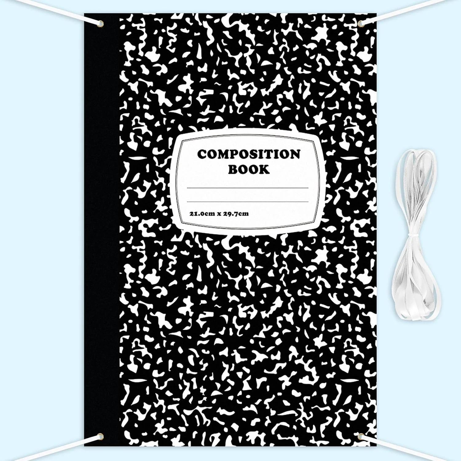 پس زمینه طرح کاغذ دفتر مشق، تزئینات خوش آمدگویی به مدرسه، مناسب برای کلاس درس، تابلوی اعلانات و مهمانی (2x1.3 متر)