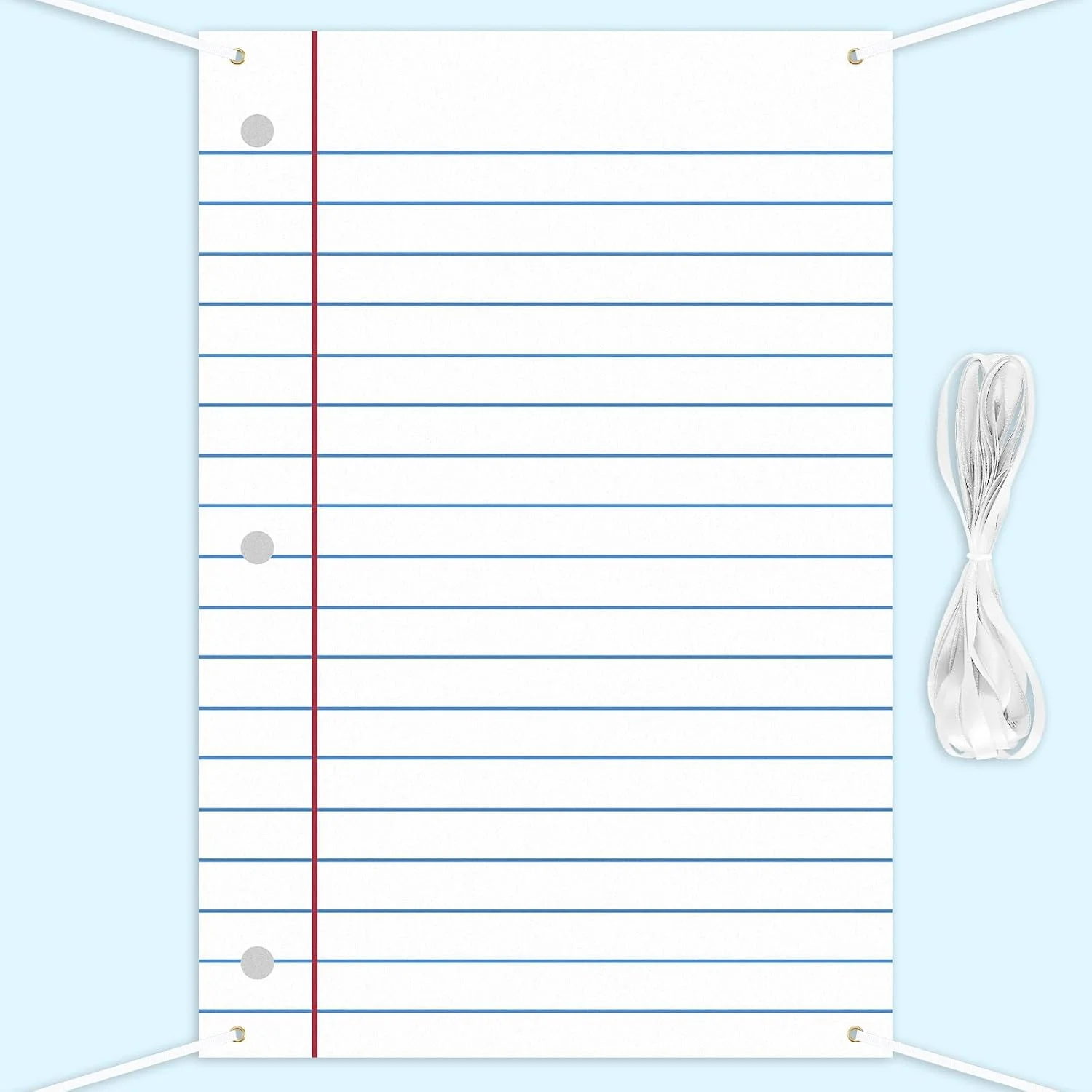 پس زمینه طرح کاغذ دفتر مشق، تزئینات خوش آمدگویی به مدرسه، مناسب برای کلاس درس، تابلوی اعلانات و مهمانی (1.8x1.2 متر، طرح دفتر)