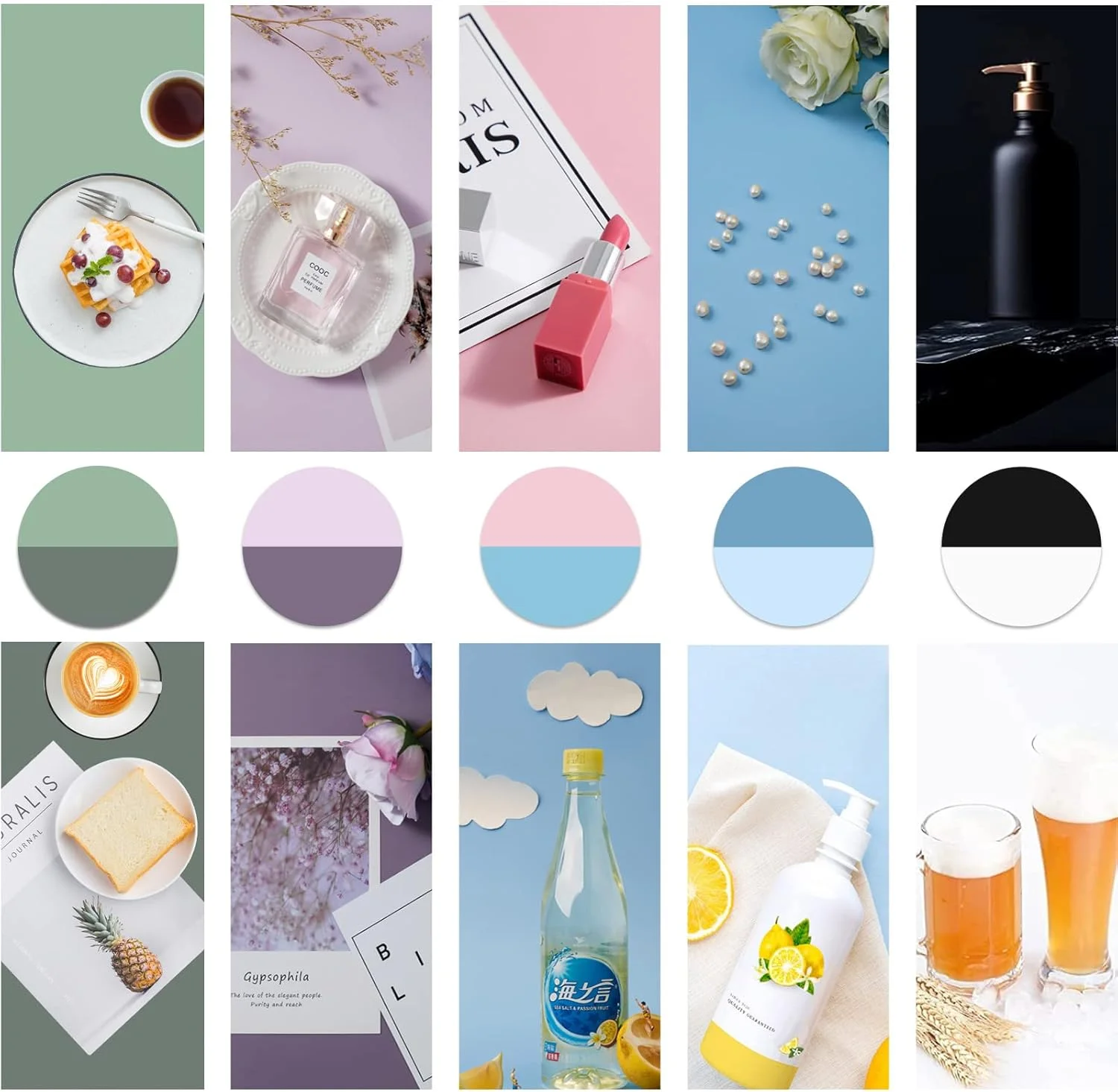 ۵ عدد کاغذ پس زمینه عکاسی موراندی، ابعاد ۸۶x۵۶ سانتی متر، پس زمینه عکس رنگ ثابت برای غذا، شیرینی، جواهرات، و لوازم آرایشی ۵ عدد کاغذ پس زمینه عکاسی موراندی، ابعاد ۸۶x۵۶ سانتی متر، پس زمینه عکس رنگ ثابت برای غذا، شیرینی، جواهرات، و لوازم آرایشی