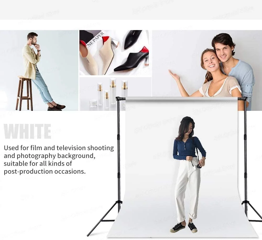 پرده پس زمینه سفید موسلین FitStill با ابعاد 2.8 در 1.8 متر به همراه 4 گیره برای استودیو عکس و فیلم پرده پس زمینه سفید موسلین FitStill با ابعاد 2.8 در 1.8 متر به همراه 4 گیره برای استودیو عکس و فیلم