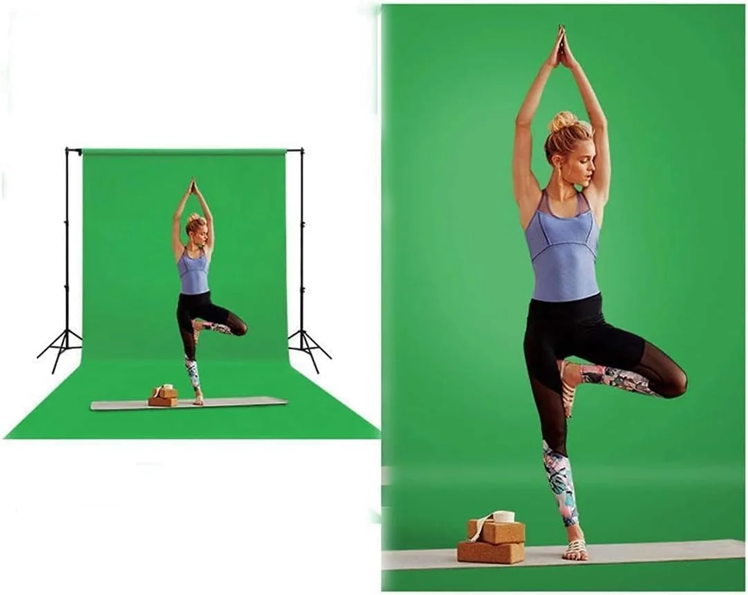 کاغذ پس زمینه سبز 1.35M در 11M برای استودیو عکس، پرتره، پس زمینه عکاسی بدون درز و تاشو، مناسب برای عکاسان حرفه ای استودیو