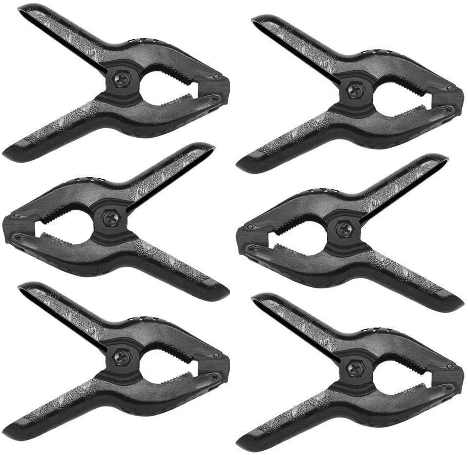 گیره های پس زمینه پارچه ای، کاغذی و موسلین استودیویی DMK POWeR 4.5 اینچی برای پس زمینه های عکاسی، کاغذ عکس، بازتابنده نور و نجاری (بسته 6 عددی)