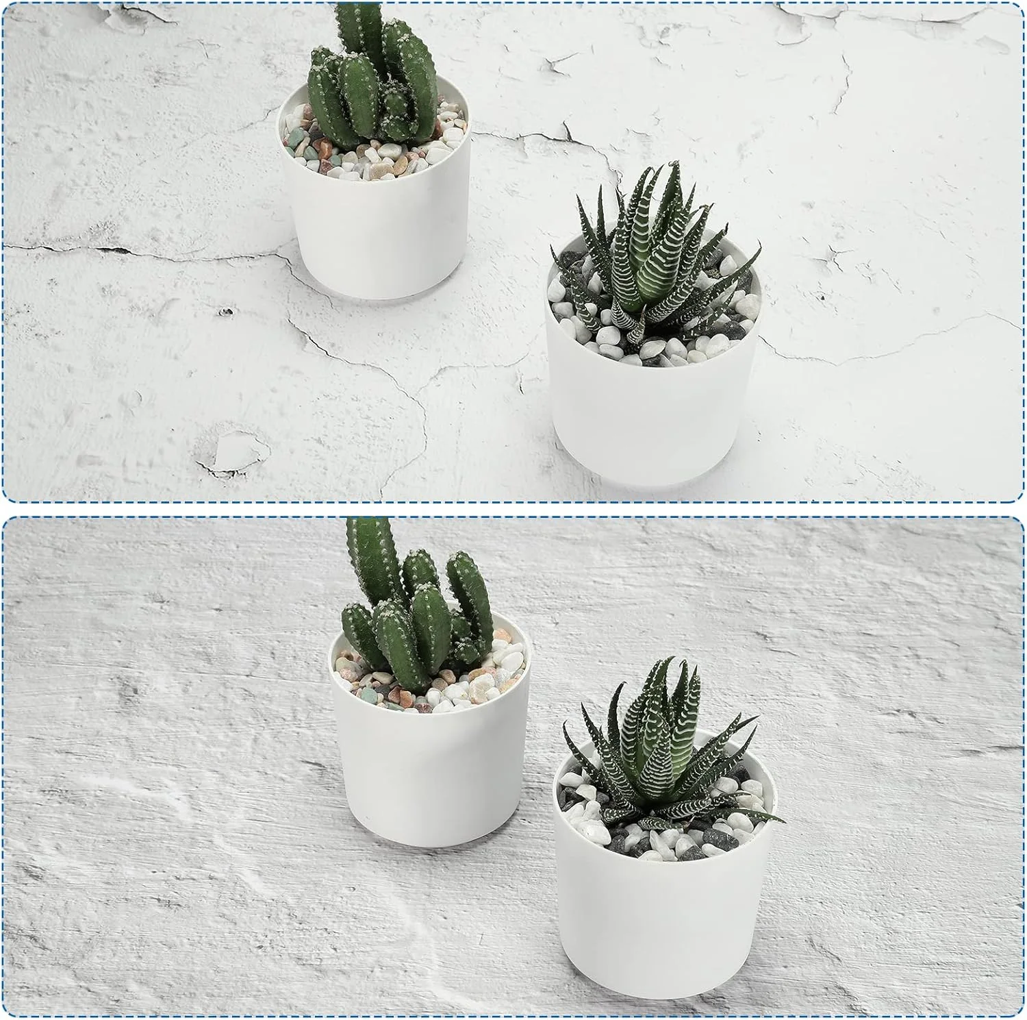 پس زمینه عکاسی دیواری دو طرفه 87x54 سانتی متر، بسته 2 عددی بافت دیوار ترک خورده/دیوار سیمانی بتنی کاغذ ضد آب برای استودیوی عکس