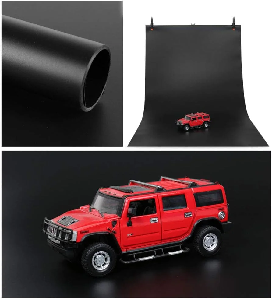 کاغذ پس زمینه مشکی 1.4 در 2.5 متری برای استودیو عکس، پرتره، بدون درز و تاشو