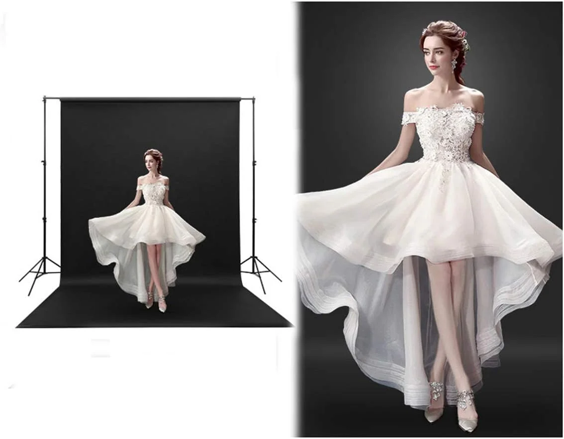 کاغذ پس زمینه مشکی 1.4 در 2.5 متری برای استودیو عکس، پرتره، بدون درز و تاشو