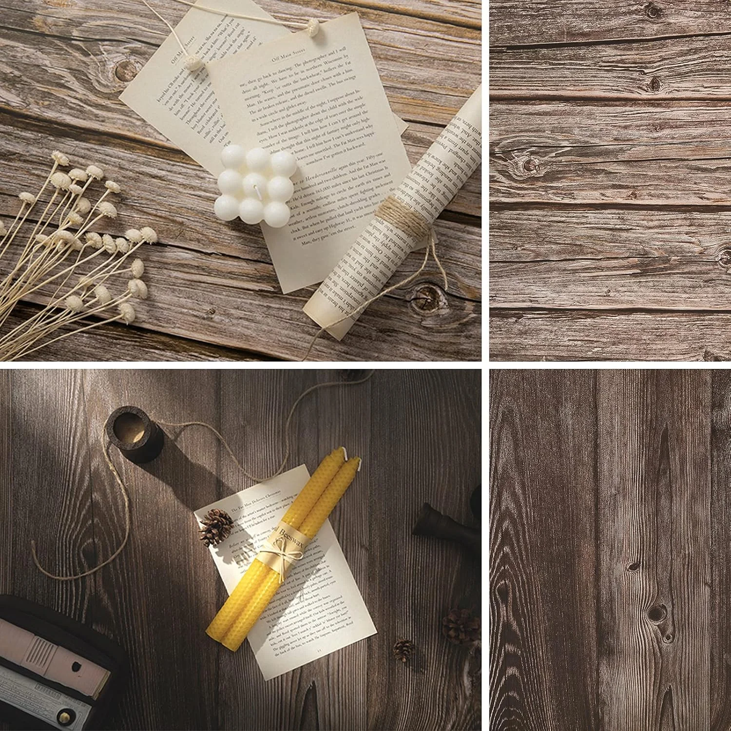 کاغذ پس زمینه عکاسی بی یانگ، 6 عدد، 12 طرح، چوبی، ضد آب، دو طرفه، 55x88 سانتی متر