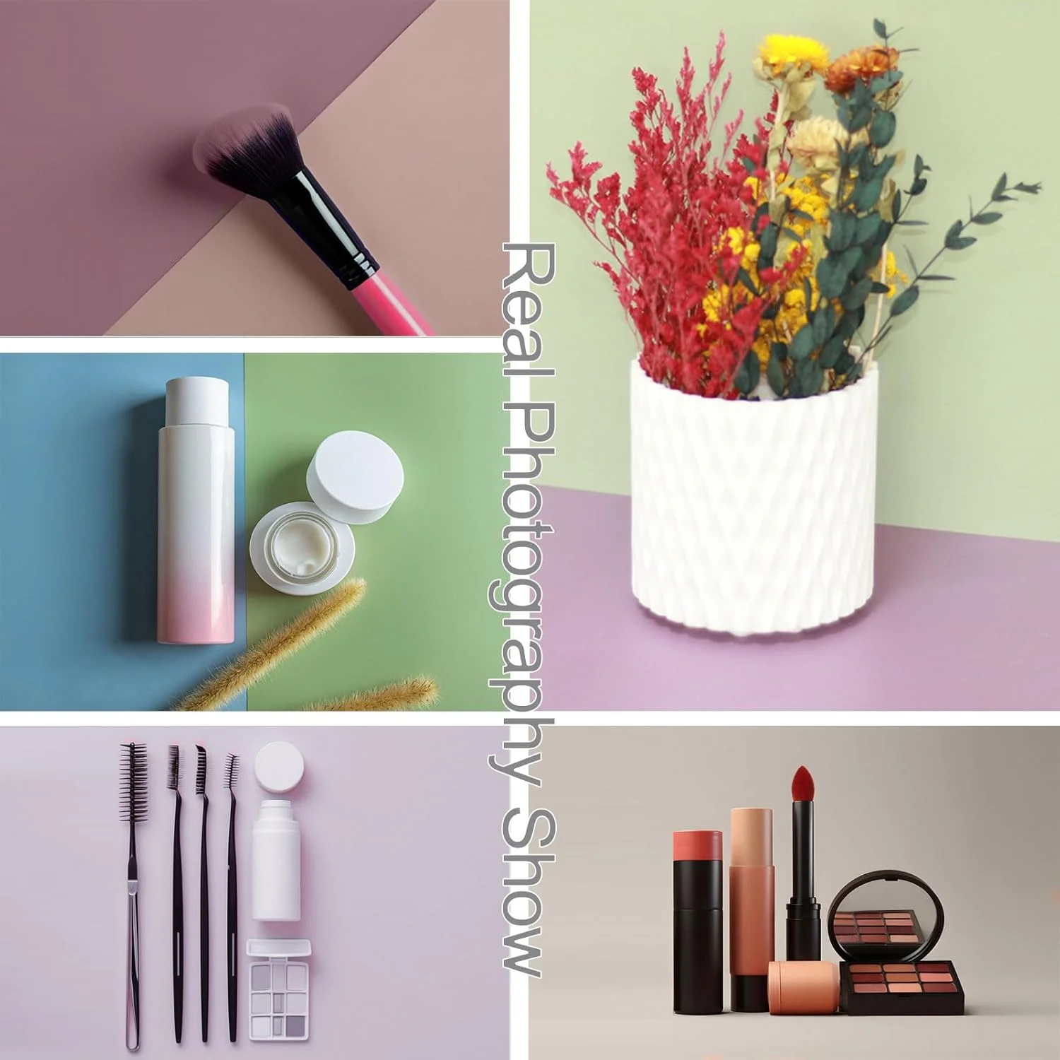 مجموعه 10 عددی پس زمینه عکاسی مواد غذایی با 20 طرح مختلف - پس زمینه های تخت برای عکاسان تولید محتوا (سایز کوچک 40x29 سانتی متر) (مجموعه رنگ های ترکیبی B)