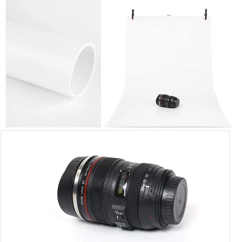 پس زمینه مات PVC پادوم (120x200 سانتی متر) برای استودیو عکاسی عکس و فیلم (سفید)