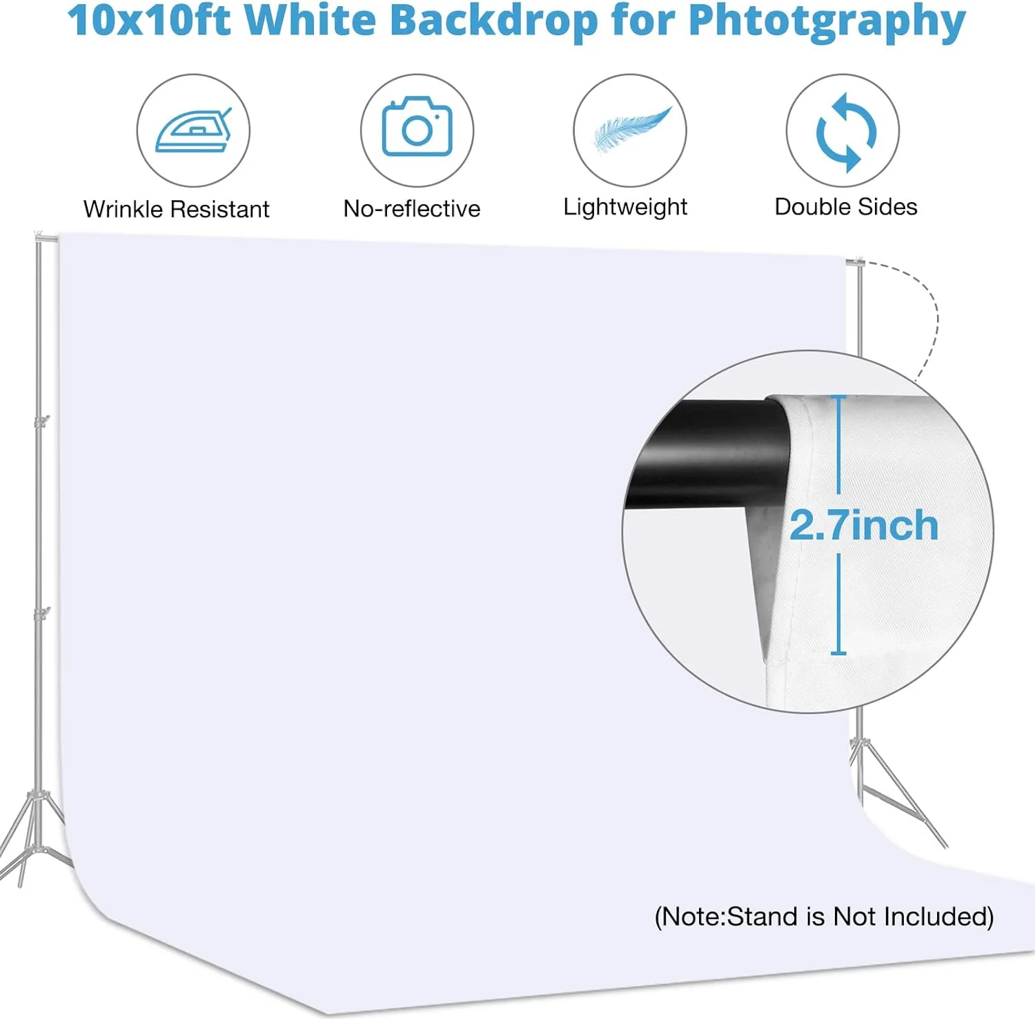 پس زمینه سفید 3x3 متری برای عکاسی، پرده و پارچه پس زمینه عکس سفید بزرگ و خالص، پس زمینه صفحه سفید با تراکم بالا و حرفه ای برای مهمانی، پرتره، عکاسی، غرفه، استودیو ویدیو پس زمینه سفید 3x3 متری برای عکاسی، پرده و پارچه پس زمینه عکس سفید بزرگ و خالص، پس زمینه صفحه سفید با تراکم بالا و حرفه ای برای مهمانی، پرتره، عکاسی، غرفه، استودیو ویدیو