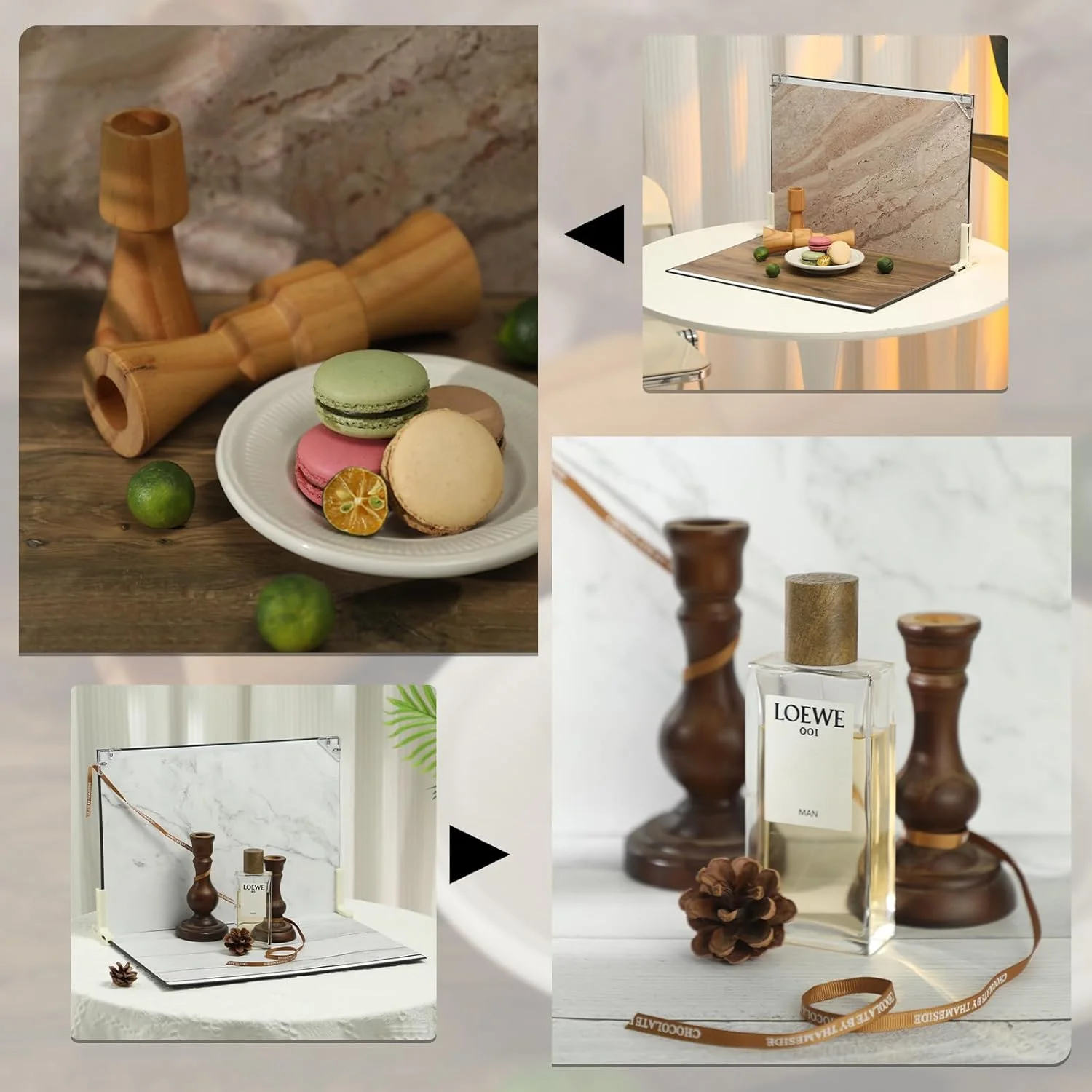 ۱۰ عدد تخته پس زمینه عکس با ۲۰ طرح مختلف برای عکاسی از محصولات کوچک (سایز کوچک ۴۰x۲۹ سانتیمتر)، MDAOCRY