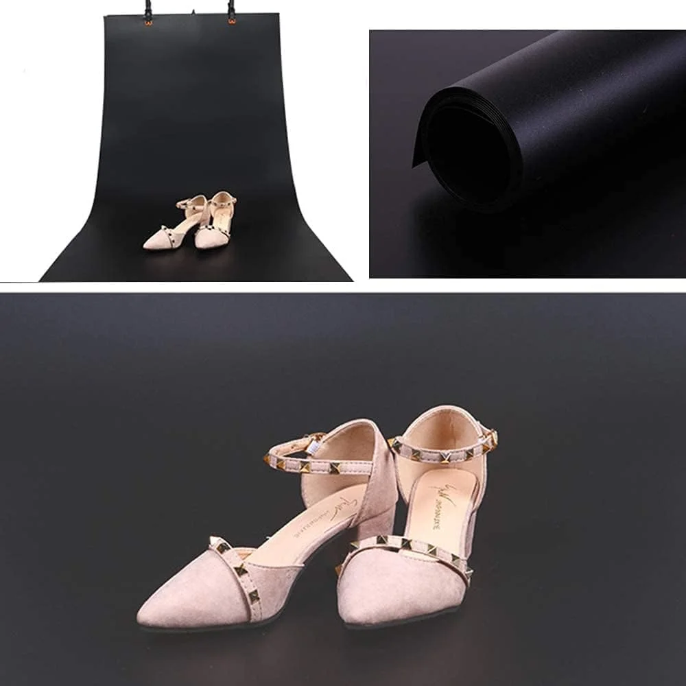 پس زمینه مات PVC پادوم (120x200 سانتی متر) برای استودیو عکاسی عکس و فیلم (مشکی)