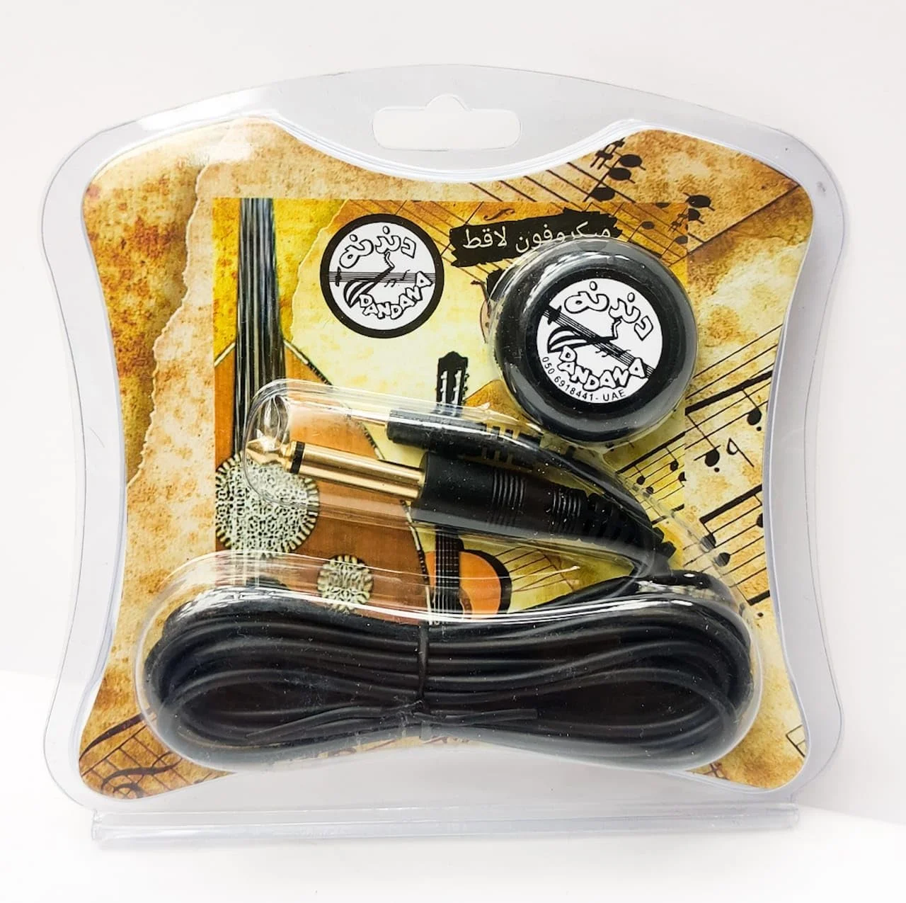 میکروفون پیکاپ عود حرفه ای به همراه کابل، میکروفون تماسی ساز موسیقی