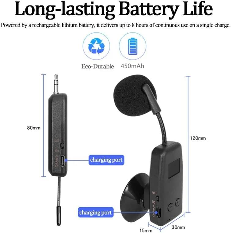 میکروفون ویولن بی سیم با مکنده، تقویت صدای حرفه ای Plug&Play برای اجرای ویولن آکوستیک و ضبط میکروفون ویولن بی سیم با مکنده، تقویت صدای حرفه ای Plug&Play برای اجرای ویولن آکوستیک و ضبط