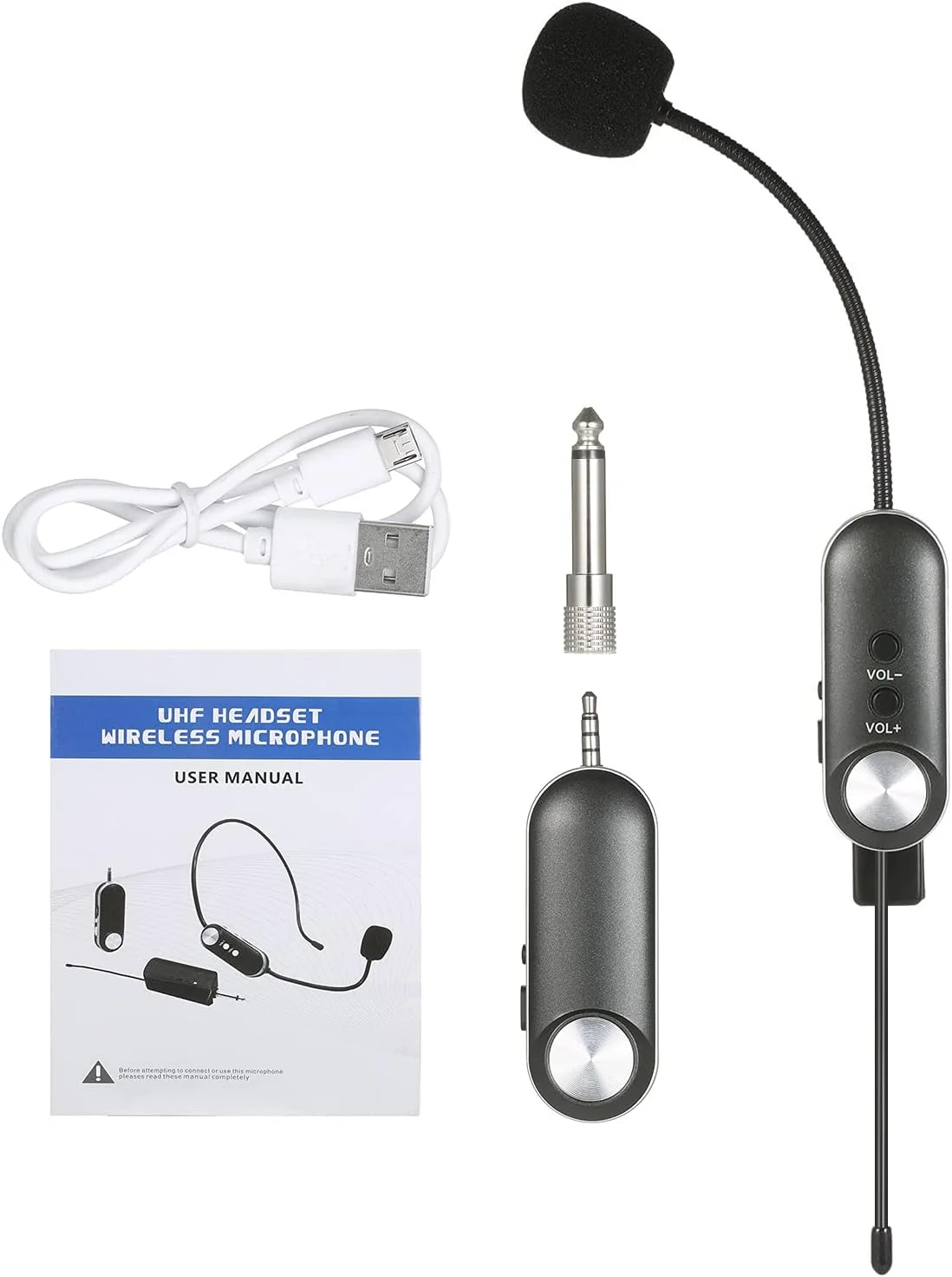 میکروفون بی سیم هدست UHF میکروفون ساز همه جهته HiFi سیستم میکروفون بی سیم ساز فرستنده و گیرنده میکروفون گیره ای UHF برای ساکسیفون هورن فرانسوی