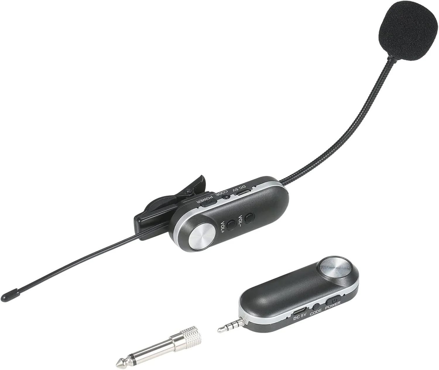 میکروفون بی سیم هدست UHF میکروفون ساز همه جهته HiFi سیستم میکروفون بی سیم ساز گیرنده و فرستنده میکروفون گیره ای UHF + گیرنده برای ساکسیفون و هورن فرانسوی