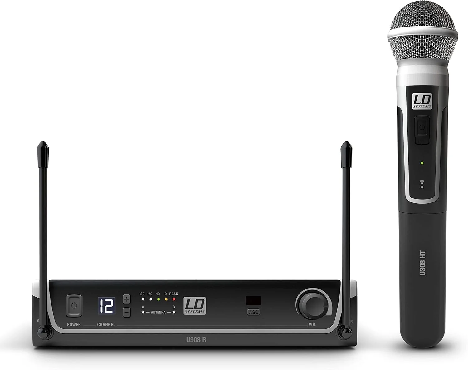 سیستم میکروفون بی‌سیم دستی LD Systems U308 HHD - 863-865 مگاهرتز + 823-832 مگاهرتز