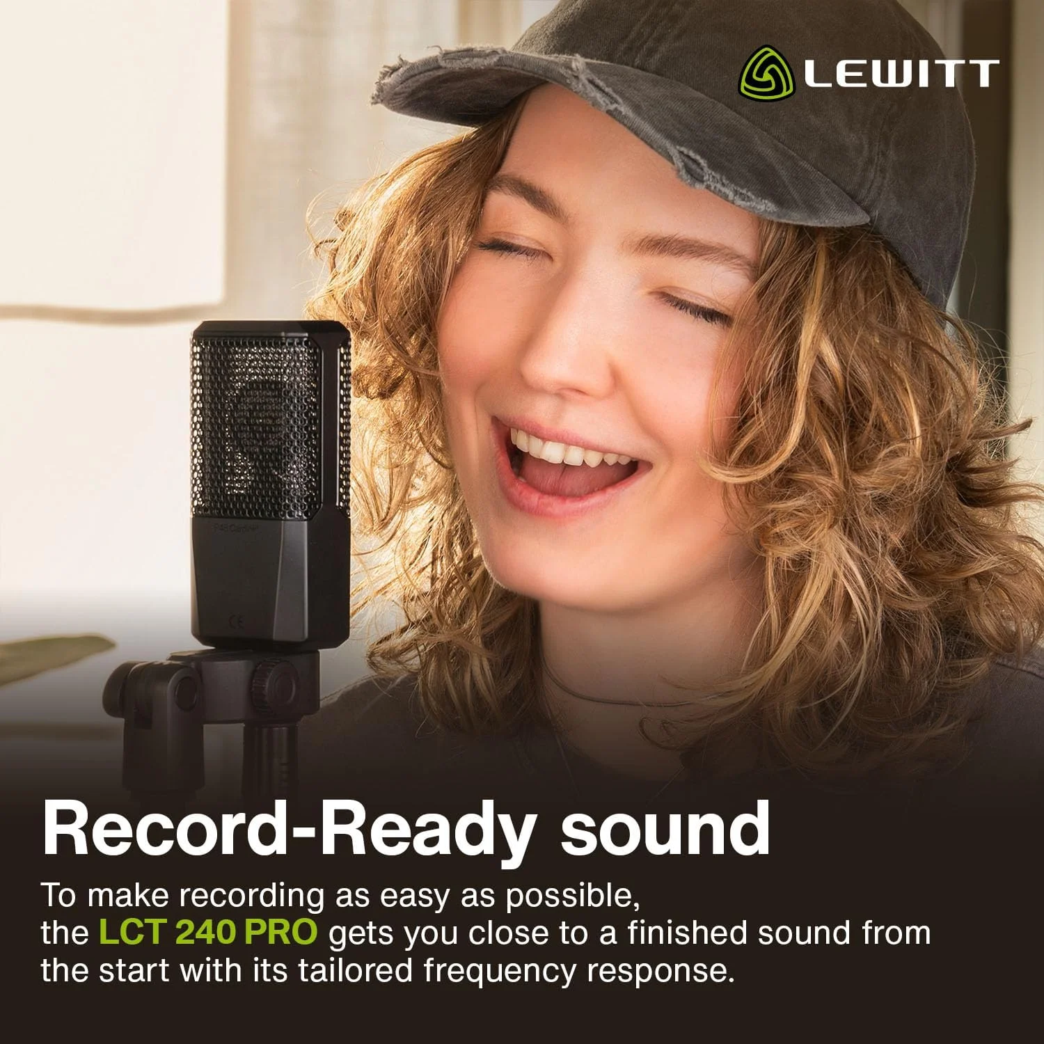 میکروفون کاندنسر XLR لویت LCT 240 PRO برای وکال، سازها، پادکست و استریمینگ - صدای حرفه ای - شامل نگهدارنده میکروفون، محافظ باد و کیف حمل