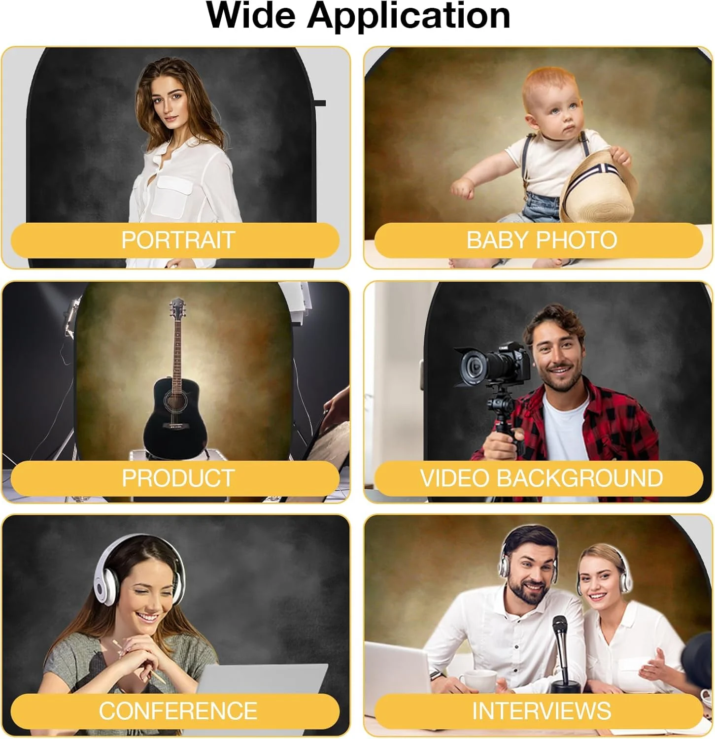 پس زمینه تاشو کیت، میکروفایبر مشکی و قهوه ای دو طرفه، مناسب عکاسی، برای عکاسان، 1.5x2 متر