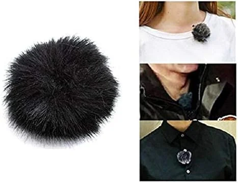 پوشش خزدار میکروفون بیرونی برای میکروفون یقه ای BYM1، رنگ مشکی پوشش خزدار میکروفون بیرونی برای میکروفون یقه ای BYM1، رنگ مشکی