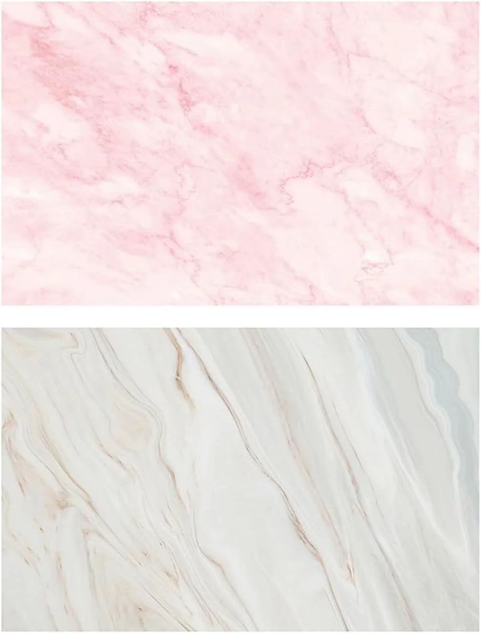 پس زمینه عکاسی 60 * 90 سانتی متری دو طرفه با 2 طرح، ضد آب، بافت عالی، دیوار پس زمینه برای نمایش ویدئو، لوازم جانبی برای عکس های جواهرات/غذا (مرمر صورتی روشن)