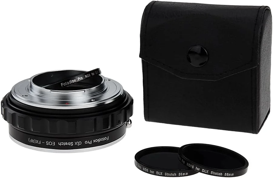 آداپتور مانت لنز کشویی Fotodiox DLX - لنزهای Canon EOS (EF/EF-S) D/SLR به بدنه دوربین بدون آینه Fujifilm X-Series با هلیکوئید فوکوس ماکرو و فیلترهای مغناطیسی