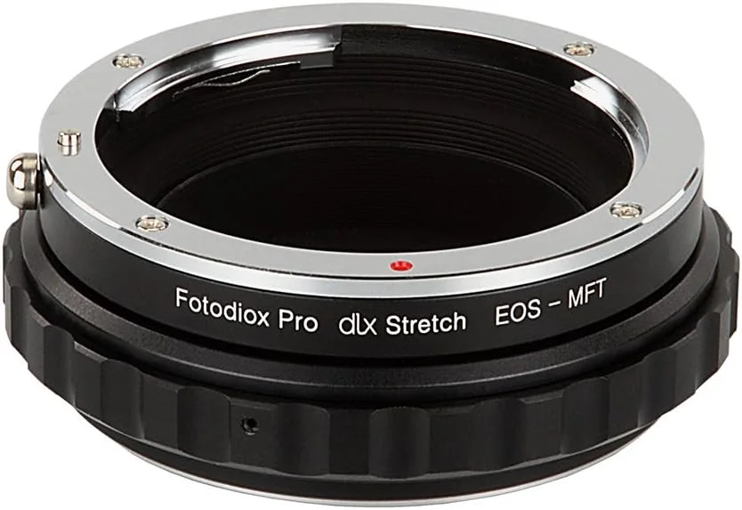 آداپتور نصب لنز قابل تنظیم Fotodiox DLX - لنزهای Canon EOS (EF/EF-S) D/SLR به بدنه دوربین بدون آینه Micro Four Thirds (MFT, M4/3) با هلیکوئید فوکوس ماکرو و فیلترهای مغناطیسی