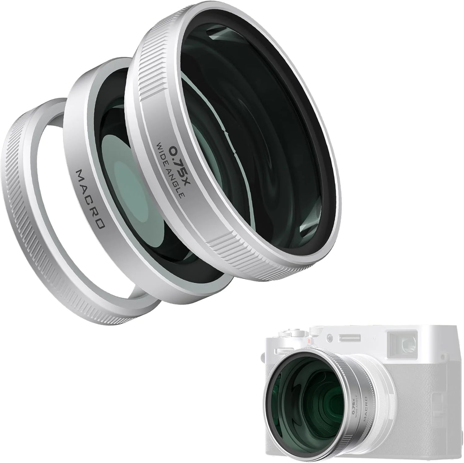 لنز زاویه باز و ماکرو 2 در 1 Freewell سازگار با Fuji X100VI/X100V - طراحی چند منظوره و بزرگنمایی پیشرفته