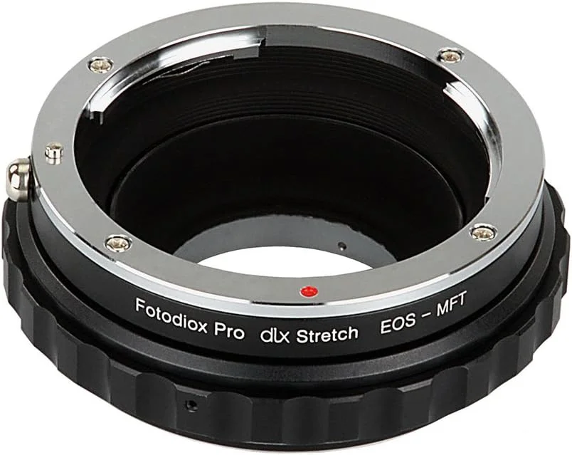 آداپتور نصب لنز قابل تنظیم Fotodiox DLX - لنزهای Canon EOS (EF/EF-S) D/SLR به بدنه دوربین بدون آینه Micro Four Thirds (MFT, M4/3) با هلیکوئید فوکوس ماکرو و فیلترهای مغناطیسی