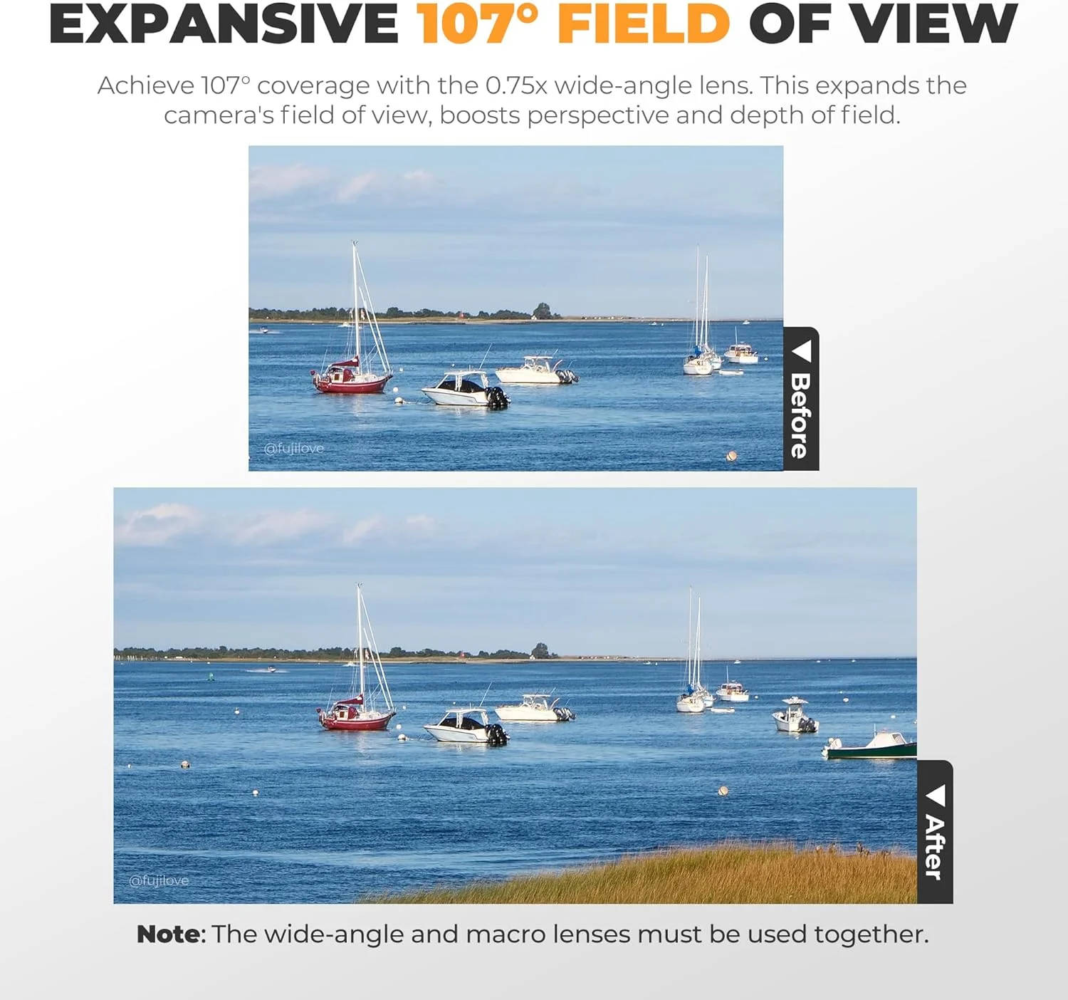 لنز زاویه باز و ماکرو 2 در 1 Freewell سازگار با Fuji X100VI/X100V - طراحی چند منظوره و بزرگنمایی پیشرفته لنز زاویه باز و ماکرو 2 در 1 Freewell سازگار با Fuji X100VI/X100V - طراحی چند منظوره و بزرگنمایی پیشرفته