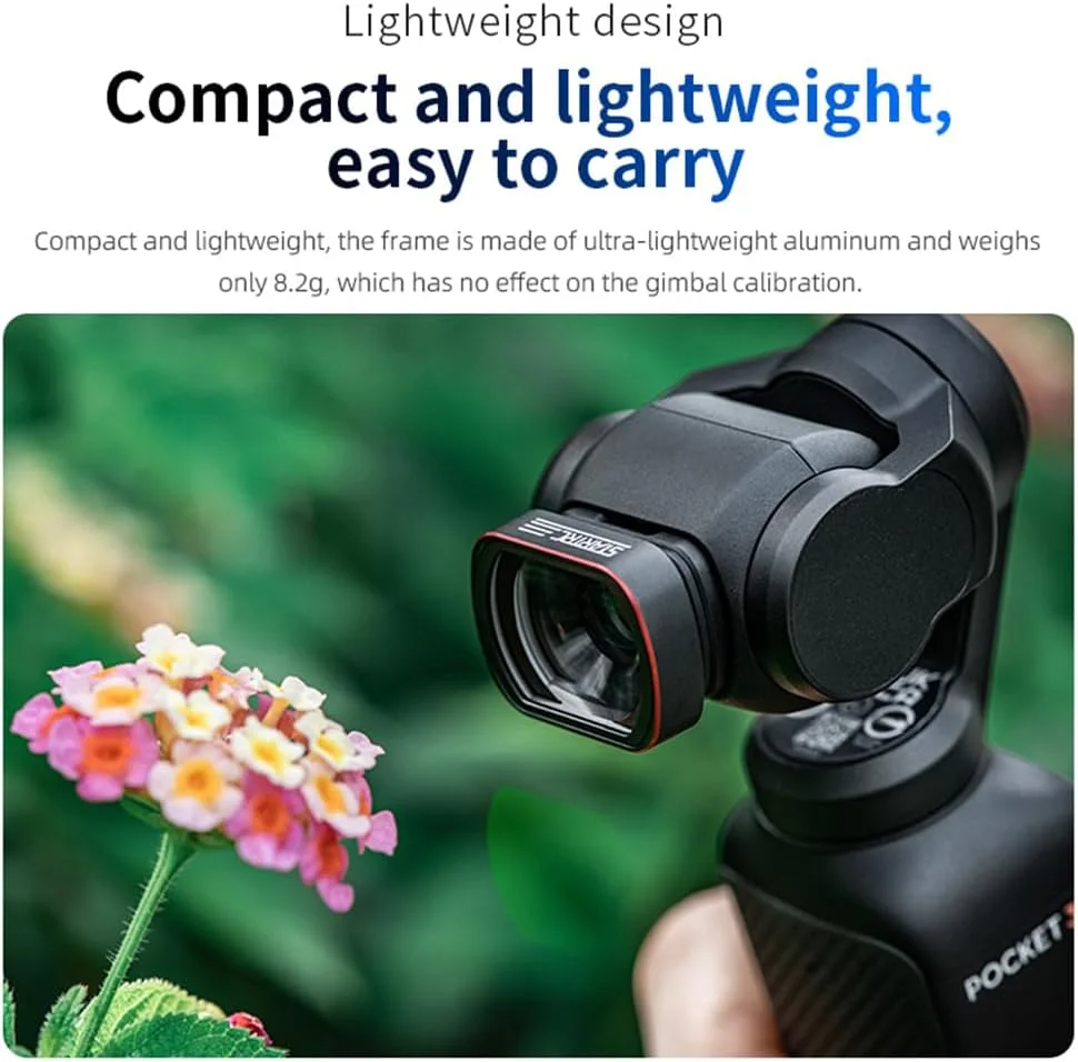 لنز ماکرو 10X Fawoonu آلیاژ آلومینیوم با شیشه اپتیکال چند لایه جایگزین برای لوازم جانبی Pocket 3