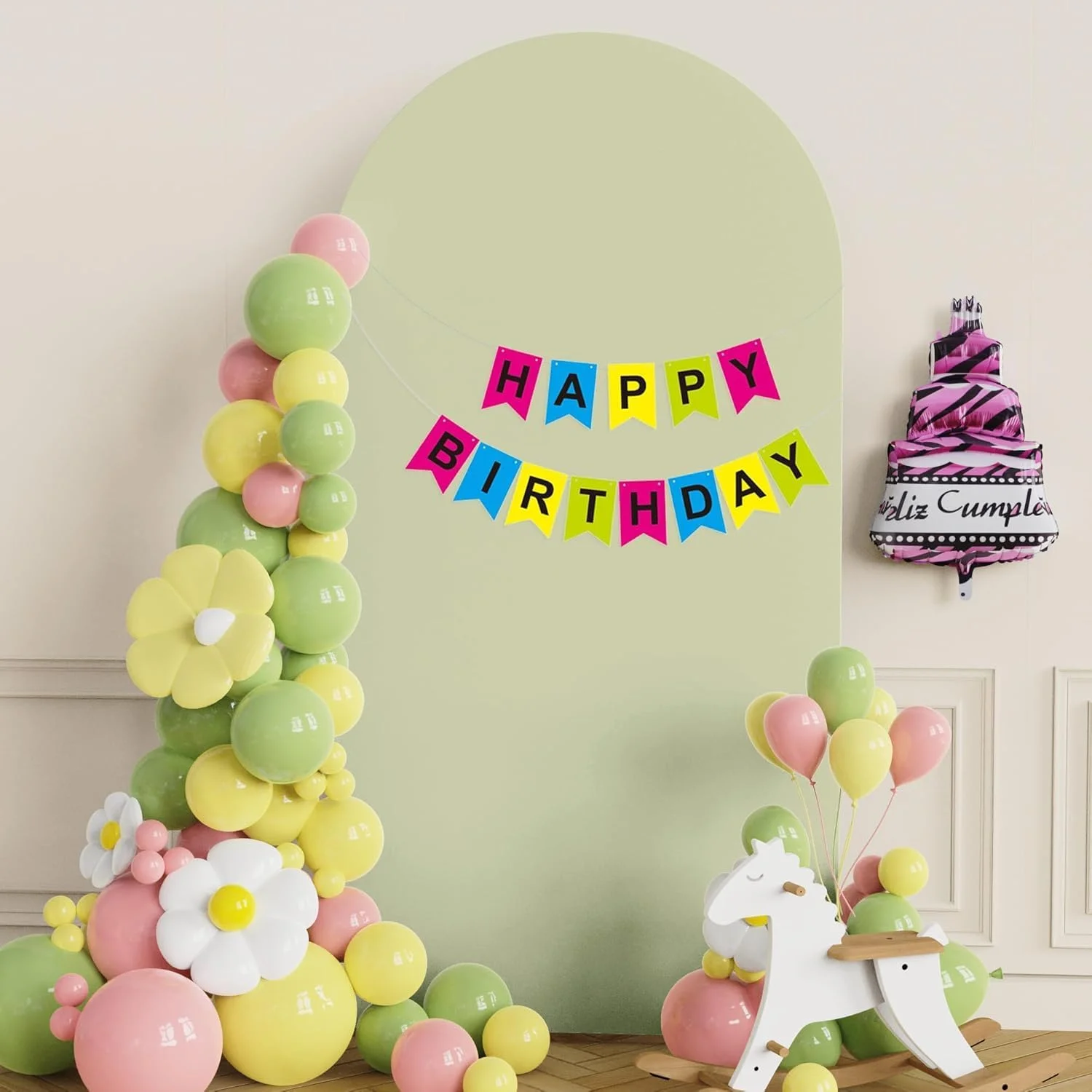 روکش طاق عروسی، روکش طاق اسپندکس سفید برای پایه پس زمینه کیارا با سر گرد، مناسب برای تزئینات جشن تولد عروسی (سبز، 6 فوت)