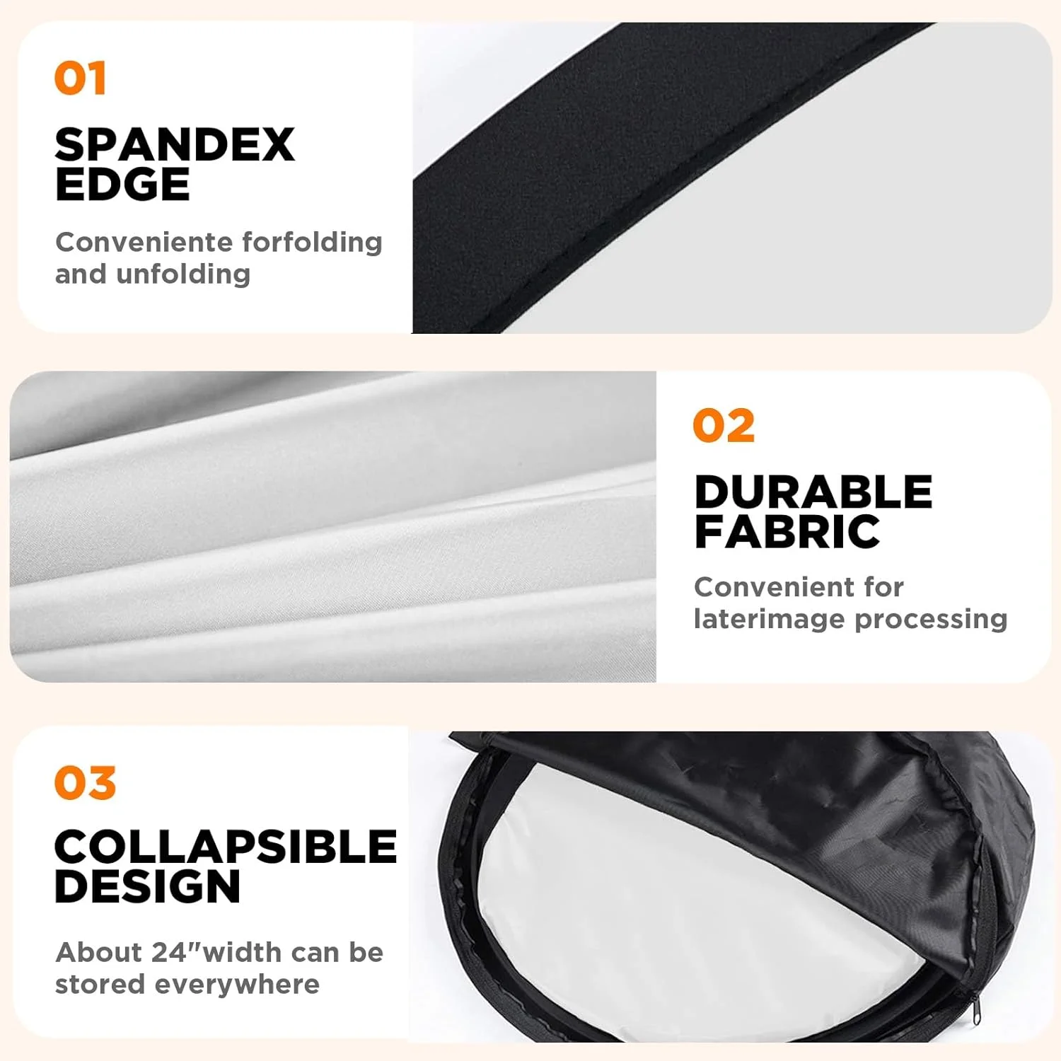 پس زمینه تاشو دو طرفه پرتابل کروماکی سیاه و سفید به همراه پایه، 150x200 سانتی متر، مناسب برای عکس، فیلم، پخش زنده و غیره (سیاه و سفید)