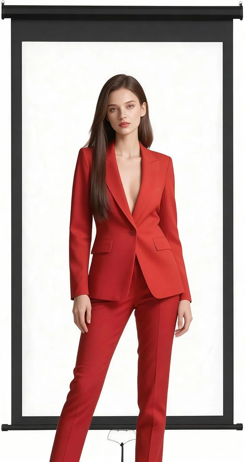 پس زمینه عکاسی جمع شونده سفید 91x150 سانتی متر، رول آپ قابل حمل، پس زمینه کشویی، صفحه پس زمینه قفل خودکار برای عکس پاسپورت، عکاسی محصول، عکس های پرسنلی، استودیوی ویدئویی