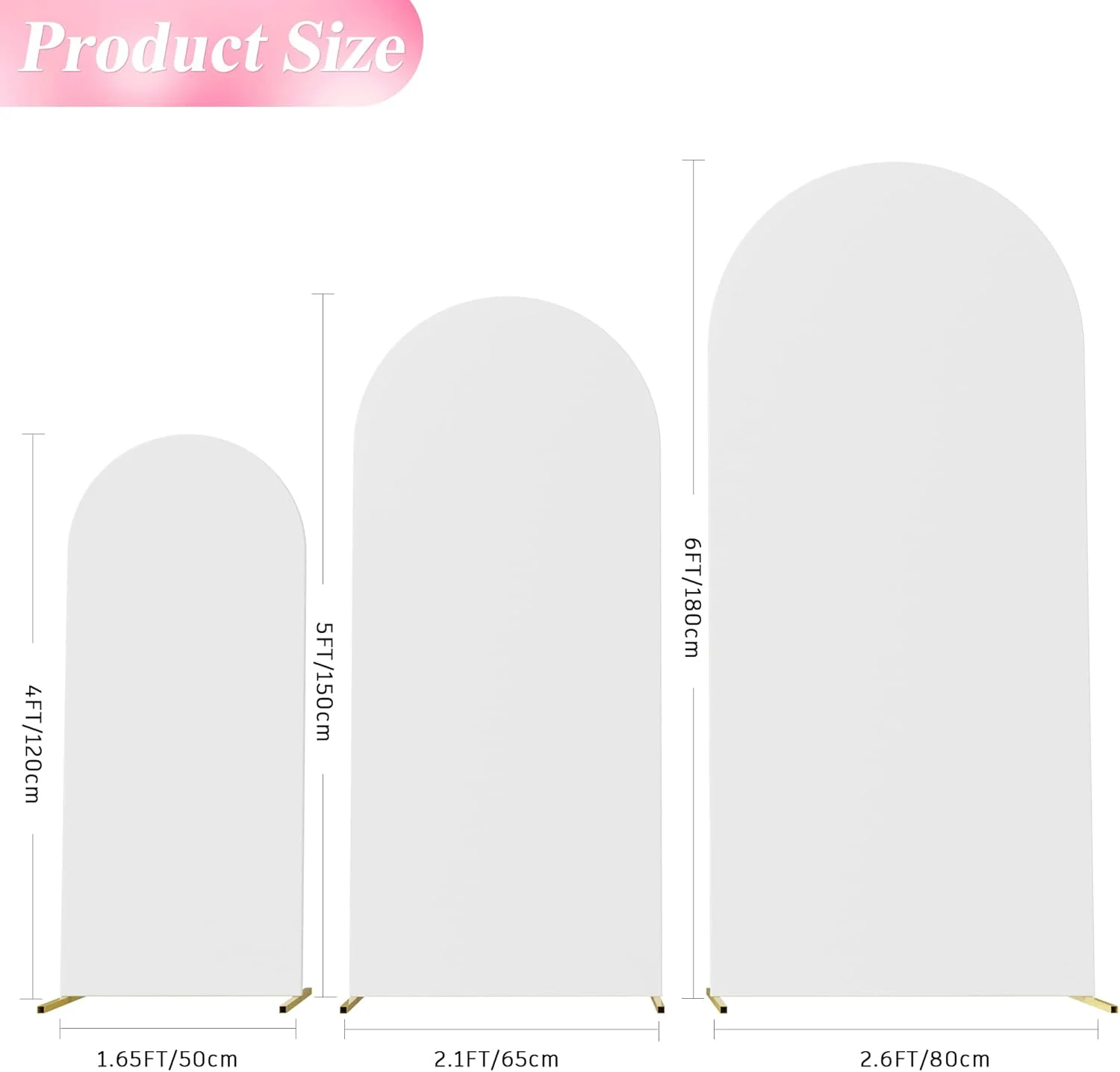 ست ۳ عددی روکش طاق عروسی Wokceer، روکش های کشی مناسب برای پایه طاق عروسی، روکش پس زمینه طاق Chiara با سر گرد برای دکوراسیون جشن تولد، مراسم و ضیافت، سایزهای ۱۲۰، ۱۵۰ و ۱۸۰ سانتی متر، سفید ست ۳ عددی روکش طاق عروسی Wokceer، روکش های کشی مناسب برای پایه طاق عروسی، روکش پس زمینه طاق Chiara با سر گرد برای دکوراسیون جشن تولد، مراسم و ضیافت، سایزهای ۱۲۰، ۱۵۰ و ۱۸۰ سانتی متر، سفید