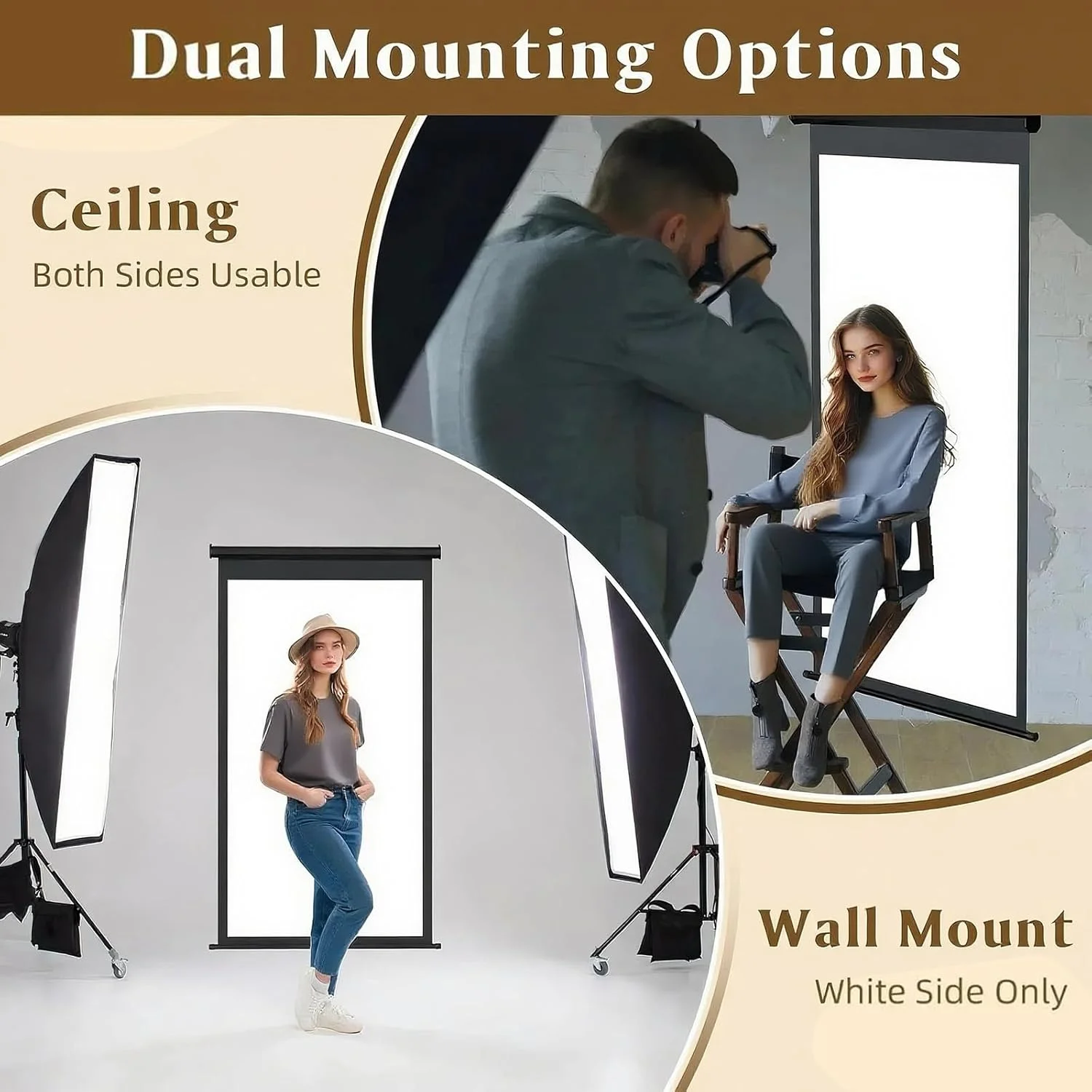 پس زمینه عکاسی جمع شونده سفید 91x150 سانتی متر، رول آپ قابل حمل، پس زمینه کشویی، صفحه پس زمینه قفل خودکار برای عکس پاسپورت، عکاسی محصول، عکس های پرسنلی، استودیوی ویدئویی پس زمینه عکاسی جمع شونده سفید 91x150 سانتی متر، رول آپ قابل حمل، پس زمینه کشویی، صفحه پس زمینه قفل خودکار برای عکس پاسپورت، عکاسی محصول، عکس های پرسنلی، استودیوی ویدئویی