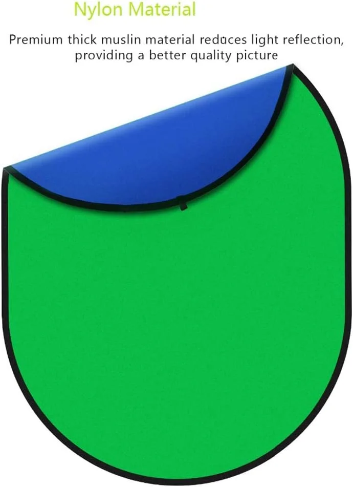 پس زمینه پرده سبز کروماکی قابل حمل برای استودیوی ویدئویی 150X200 سانتی متر 2 در 1 پس زمینه پرده سبز کروماکی قابل حمل برای استودیوی ویدئویی 150X200 سانتی متر 2 در 1