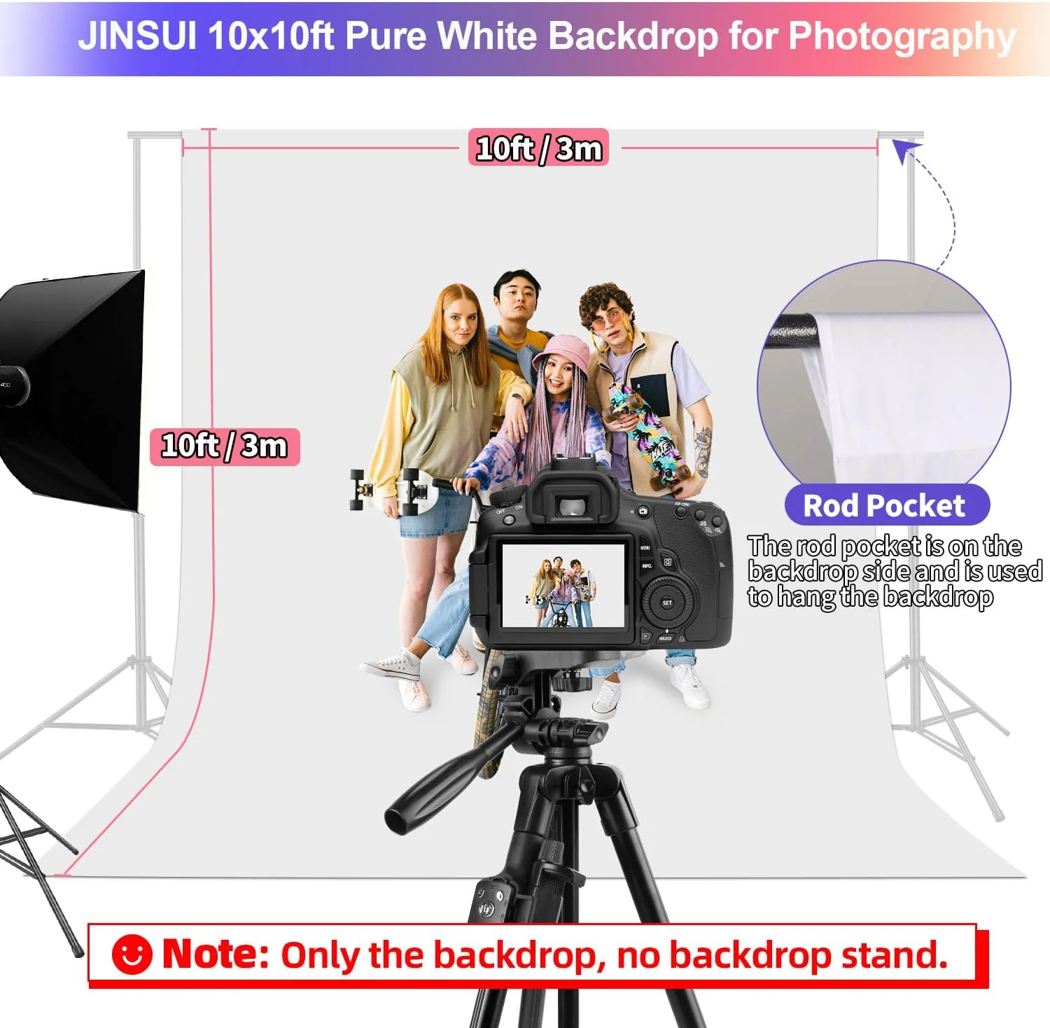 پرده پس زمینه سفید برای عکاسی، 3x3 متر، پرده پس زمینه دو طرفه برای عکاسی، پارچه پلی استر سفید برای استودیو عکاسی، عکس کودک، تزئین مهمانی (فقط پس زمینه) پرده پس زمینه سفید برای عکاسی، 3x3 متر، پرده پس زمینه دو طرفه برای عکاسی، پارچه پلی استر سفید برای استودیو عکاسی، عکس کودک، تزئین مهمانی (فقط پس زمینه)