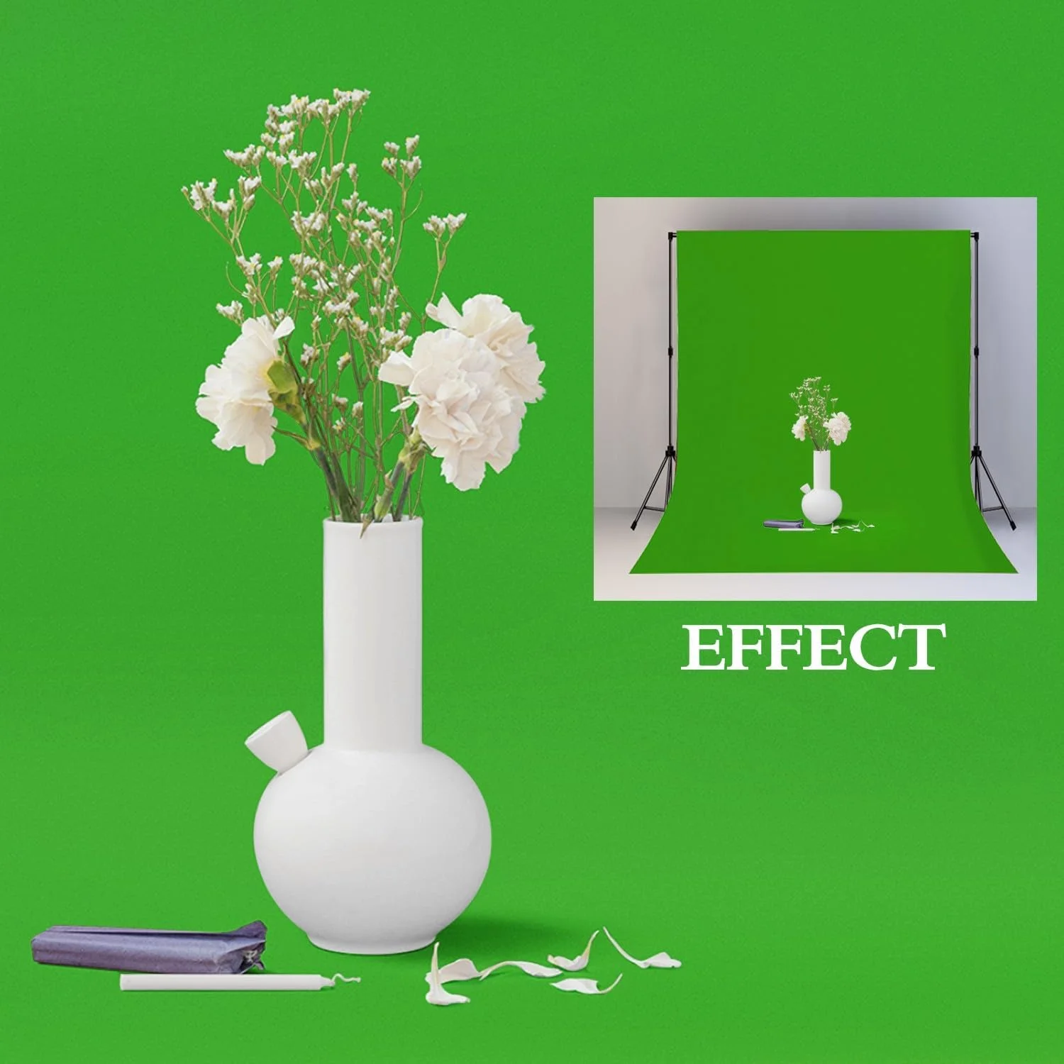 پرده پس زمینه سبز قابل حمل 1.5x2.1 متر، پس زمینه عکاسی رنگ ثابت، پرده پس زمینه عکسبرداری